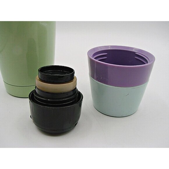 Starbucks Thermos Mint Green Lavendar Purple Stainless Steel 16 oz 2005 Vintage - Picture 6 of 9